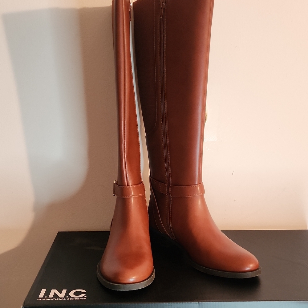 INC International Concepts Women's Tan Over the Knee Boots